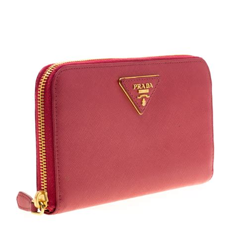 prada compact zip wallet|prada wallet price list.